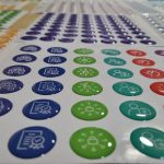 Dome para producto circular personalizado con logo — PinsPro Chile