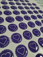 Dome adhesivo de resina epóxica circular personalizado con logo — PinsPro Chile