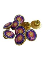 Pin metálico con resina epóxica personalizado con logo a todo color — PinsPro Chile