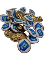 Pin metálico con resina epóxica personalizado con logo a todo color — PinsPro Chile