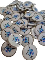 Pin metálico con resina epóxica personalizado con logo a todo color — PinsPro Chile