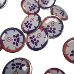 Pin metálico con resina circular personalizado con logo — PinsPro Chile