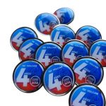 Pin metálico con resina epóxica personalizado con logo a todo color — PinsPro Chile